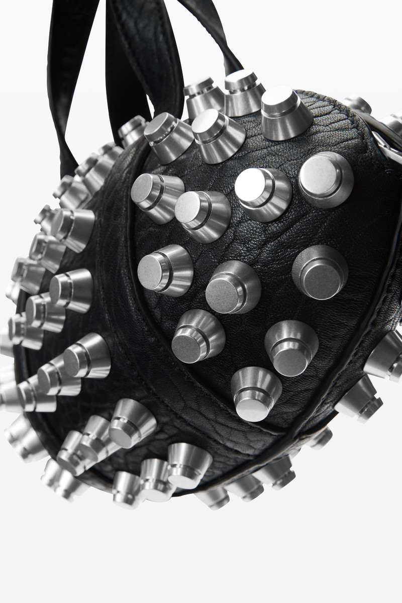 kong trap studded handbag in lambskin leather 6