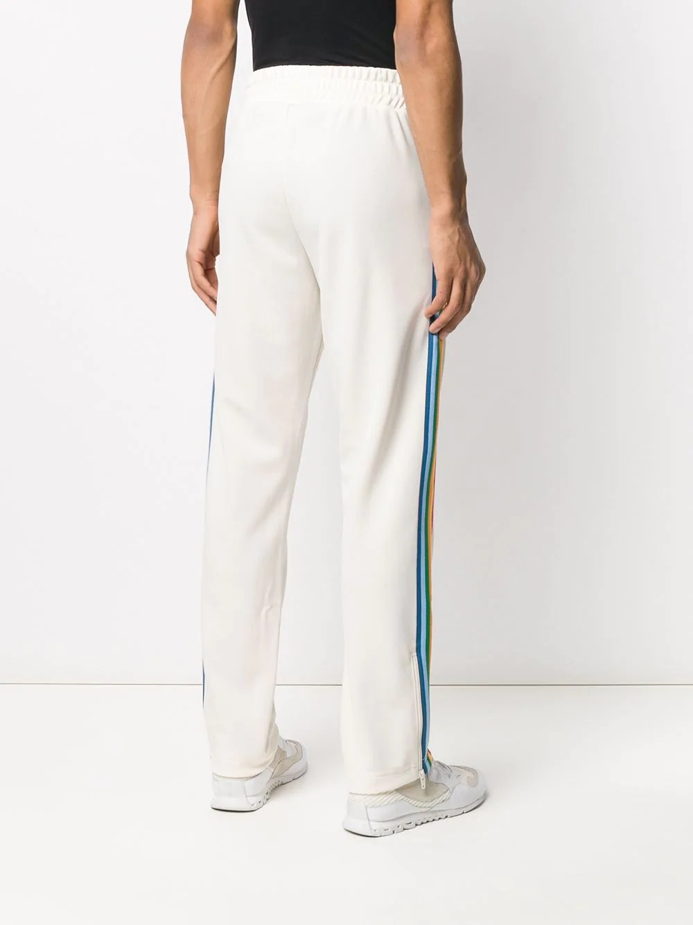 rainbow trim track pants - 4