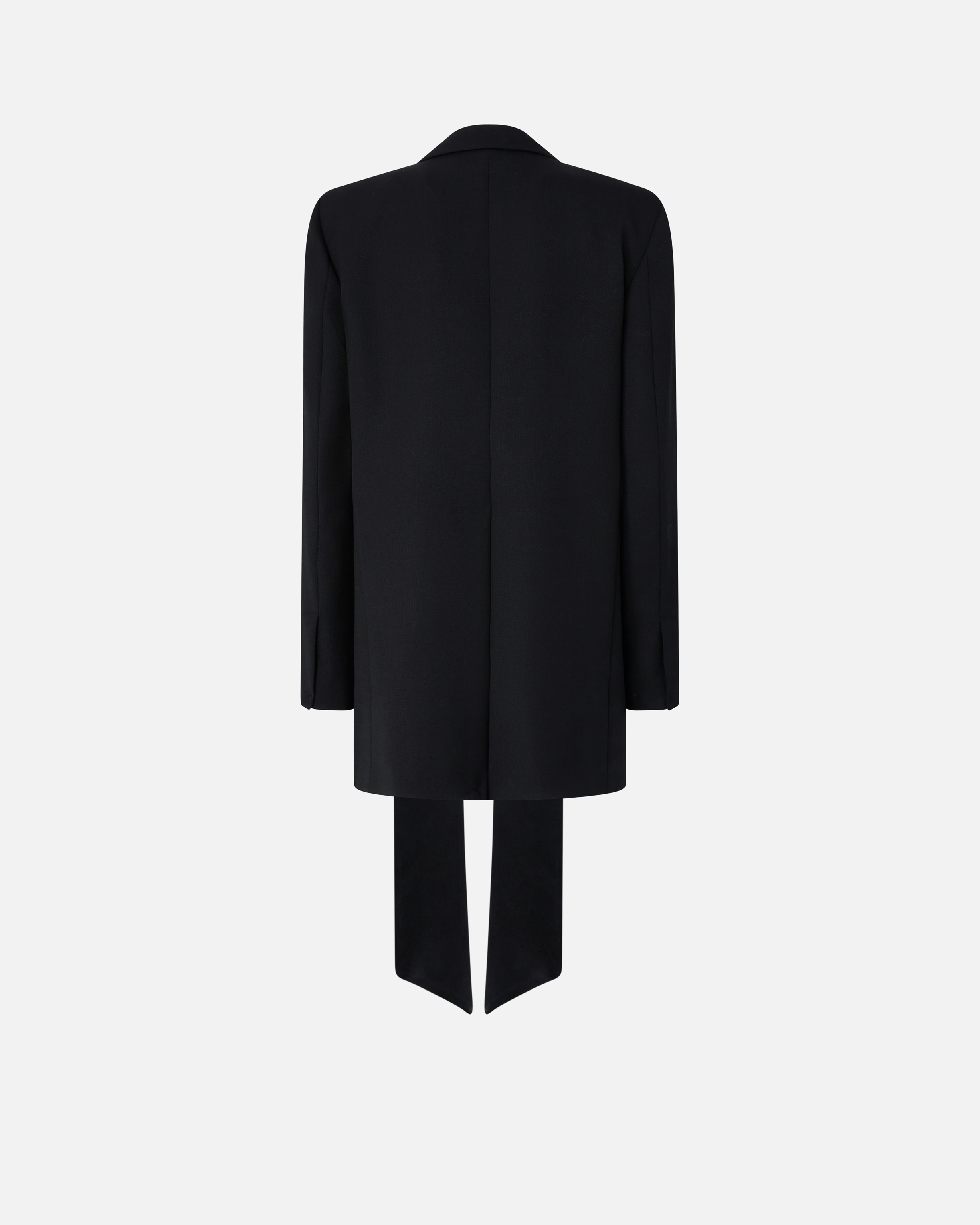 OVERSIZED WOOL BLAZER WITH SATIN COLLAR - 6
