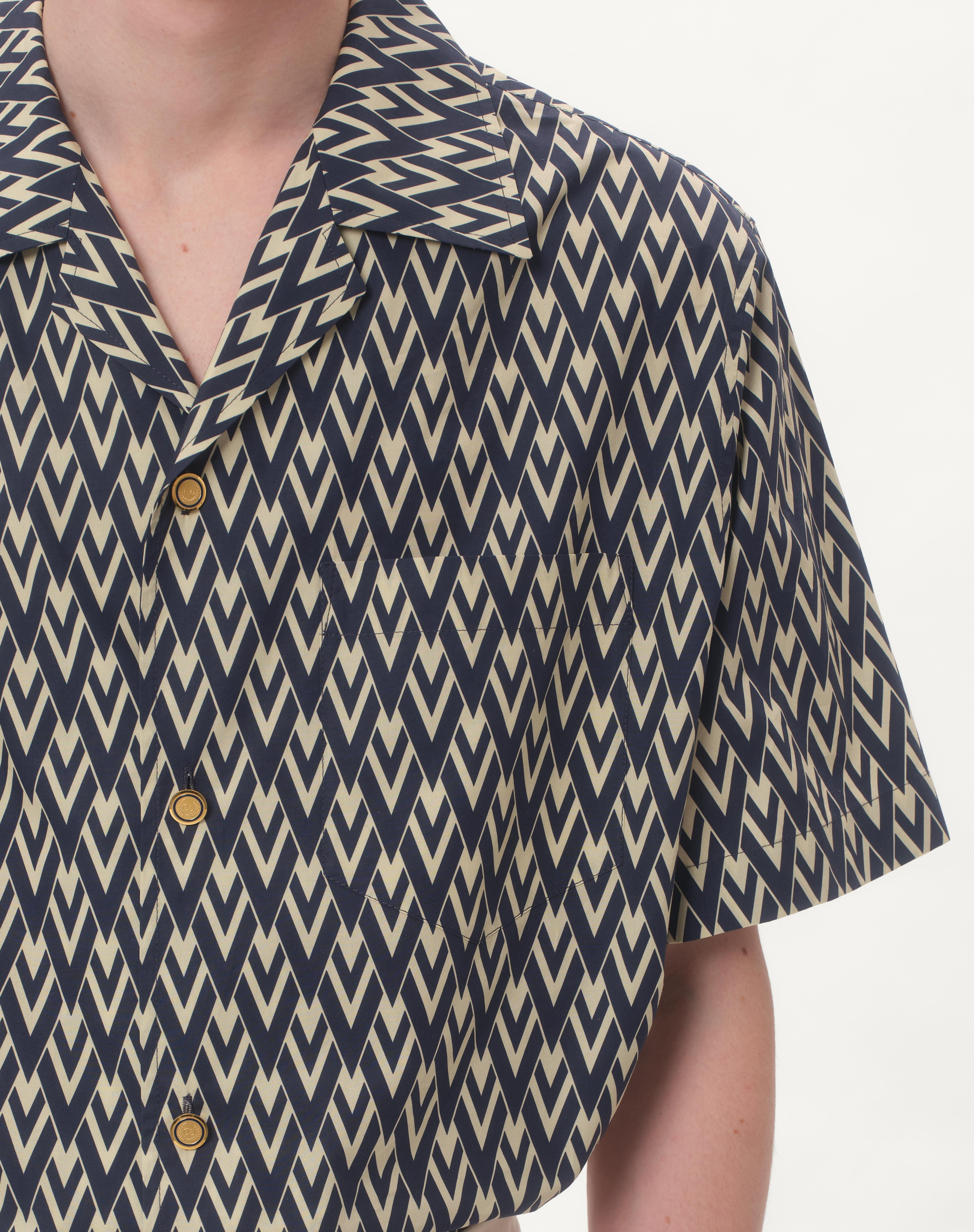 COTTON POPELINE BOWLING SHIRT WITH TOUTE LA V PRINT - 4
