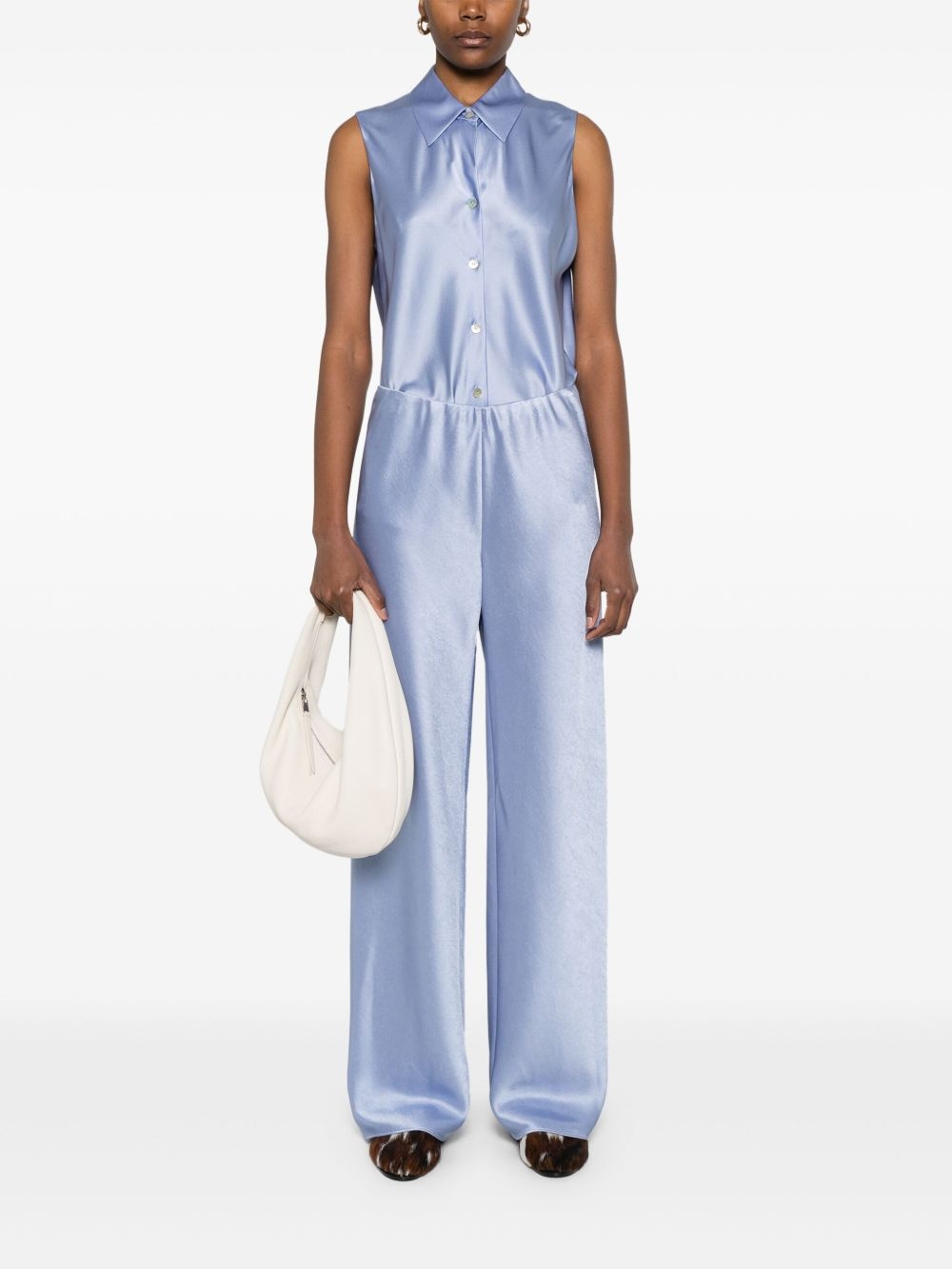 sleeveless silk shirt - 2