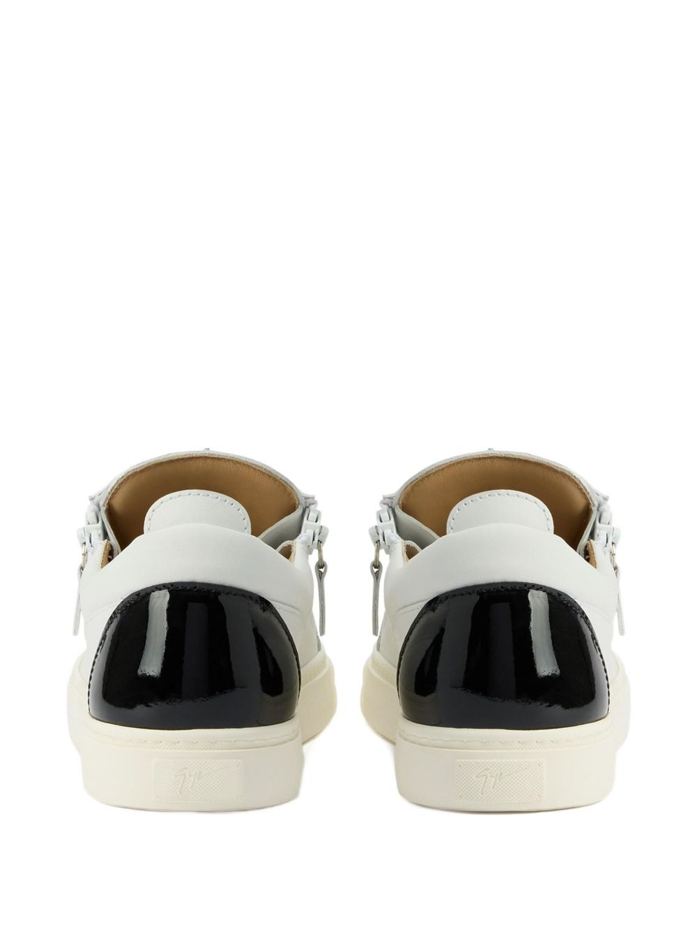 Frankie zip-detail leather trainers - 3