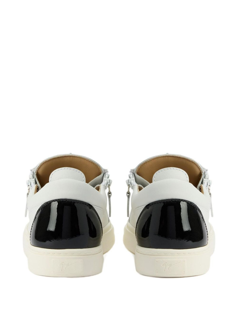 Frankie zip-detail leather trainers 3