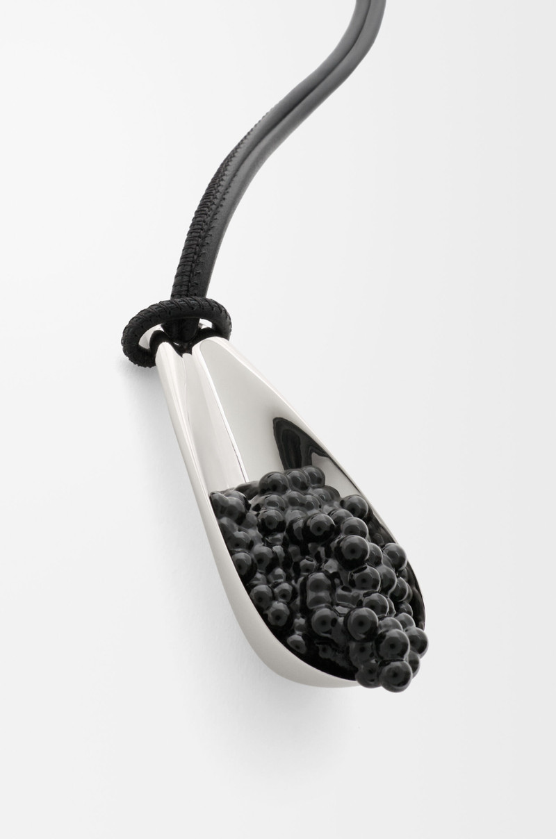 Loewe Caviar spoon charm in classic calfskin and resin outlook