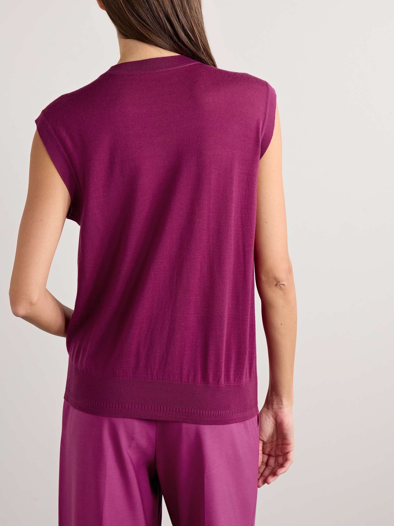 Wool tank Magenta - 4