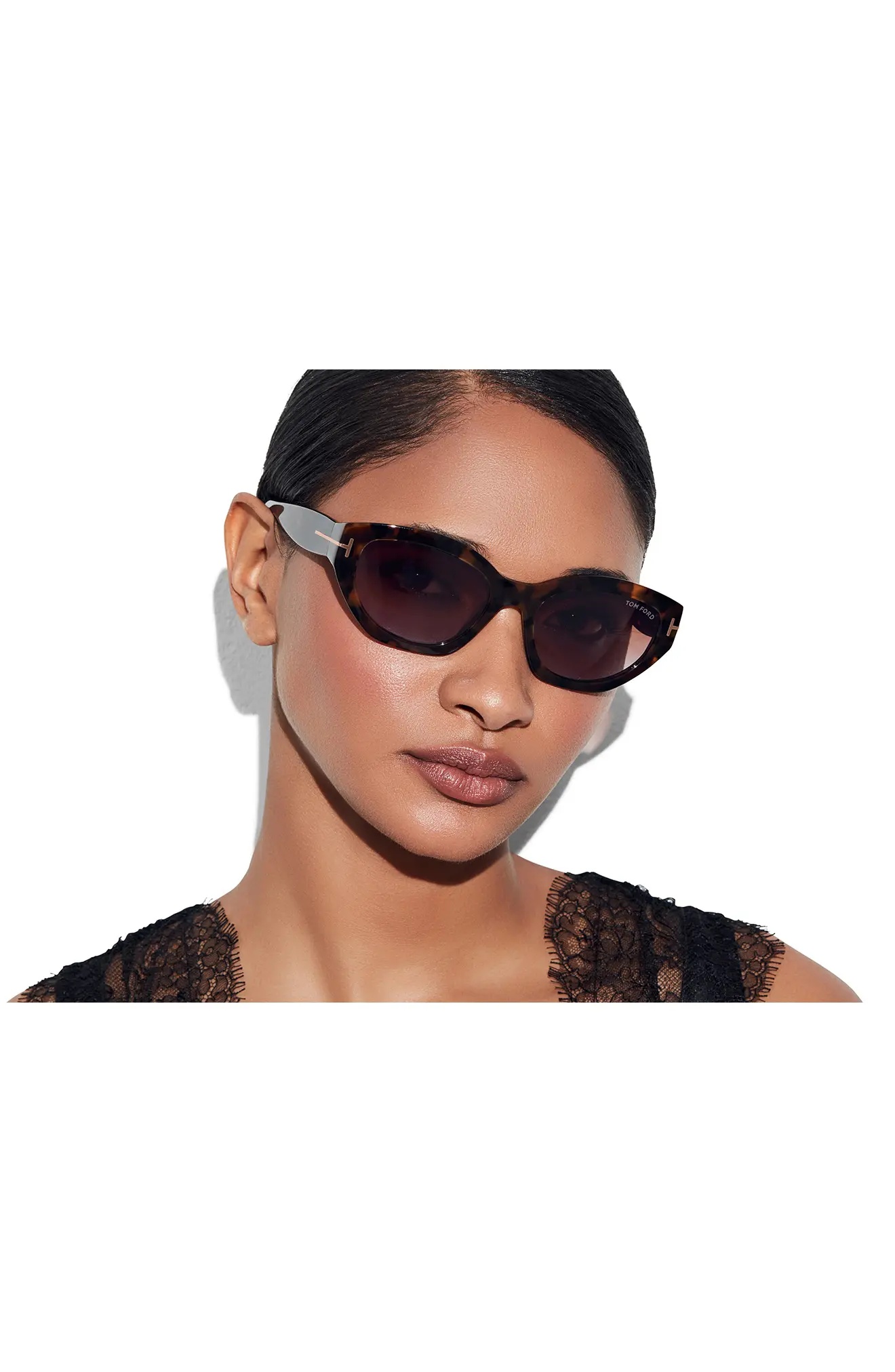 Penny 55mm Geometric Sunglasses in Shiny Vintage Havana /Brown - 4