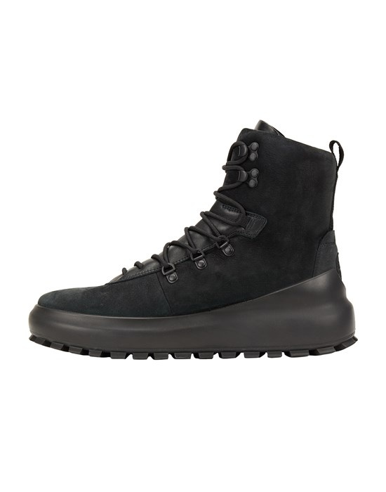 S0404 NABUK/LEATHER HIKING BOOT_STONE ISLAND WITH ECCO® BLACK - 2