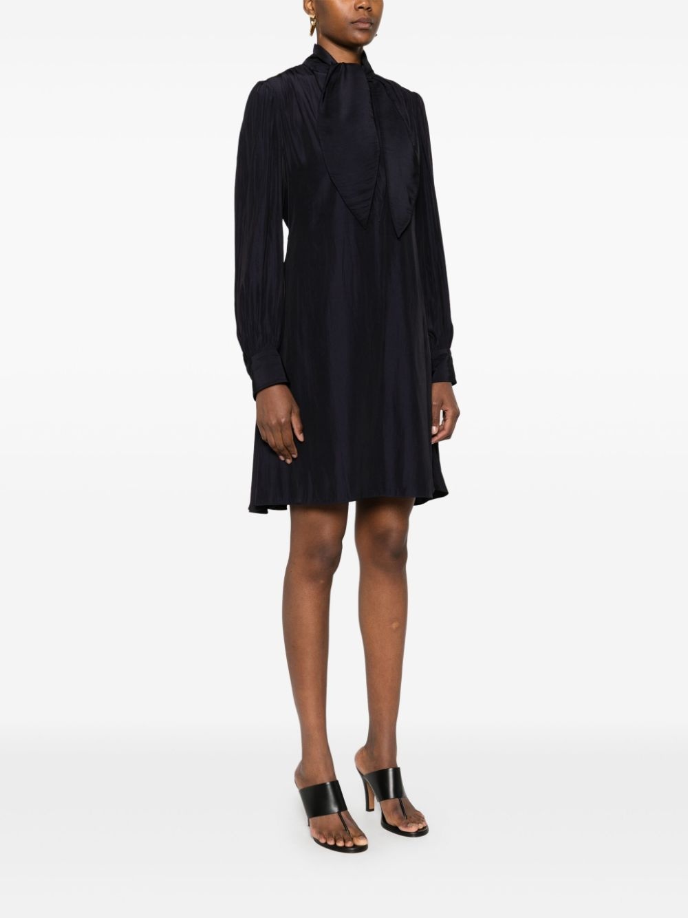 draped mini dress - 3
