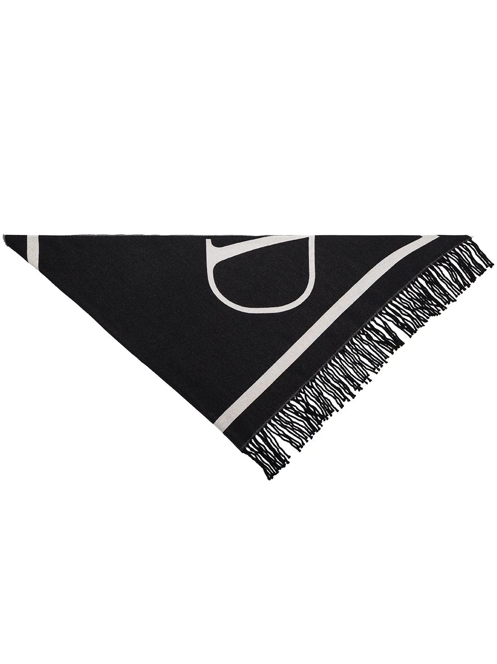 VLOGO fringed-edge shawl - 1