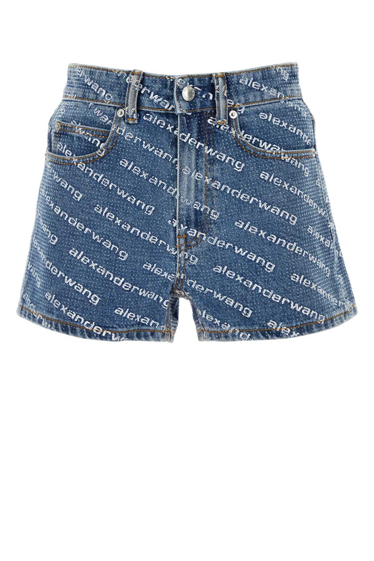 Alexander Wang Women Printed Denim Shorts - 1