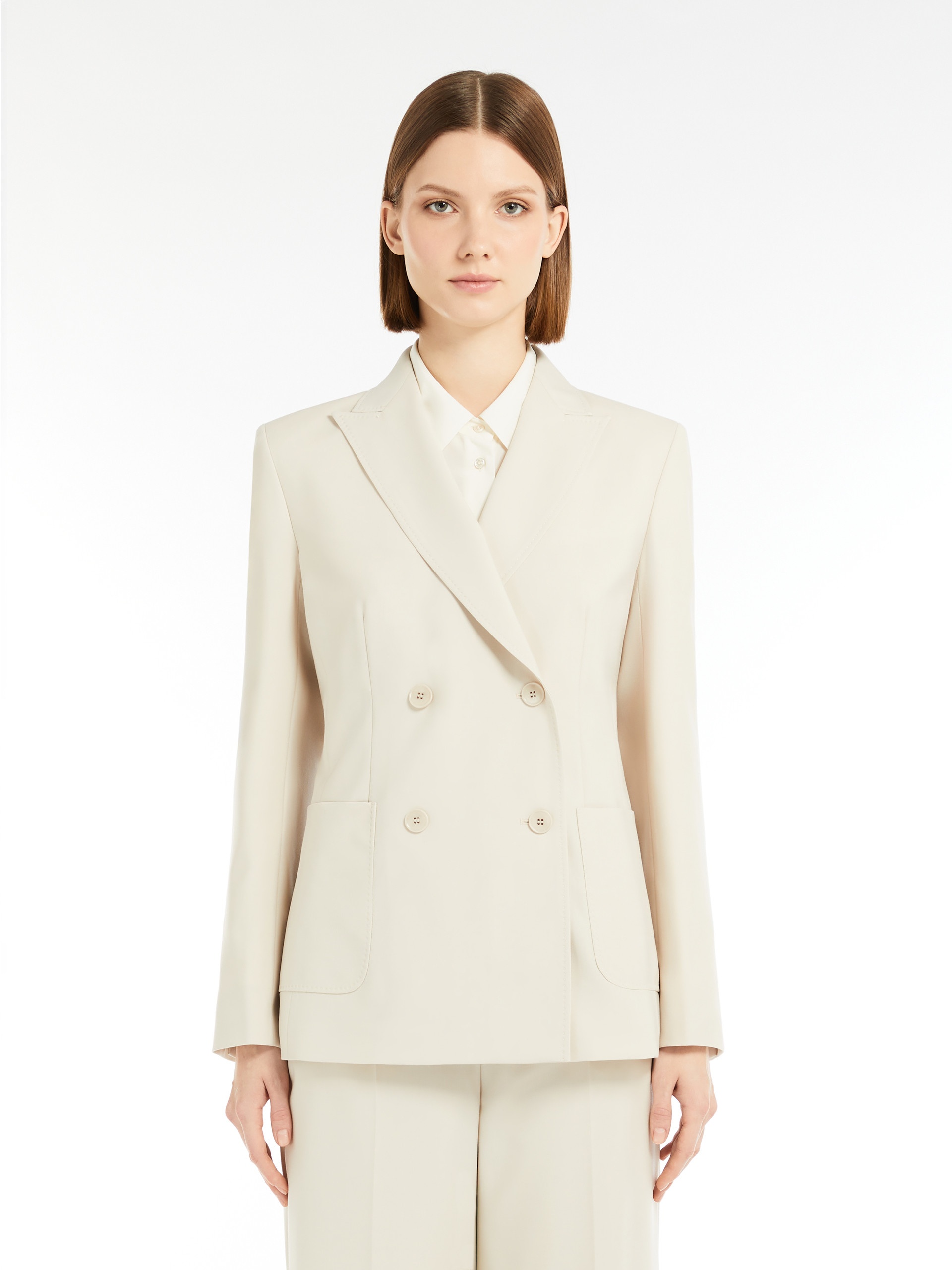 NERVOSO Double-breasted blazer in stretch wool canvas - 3