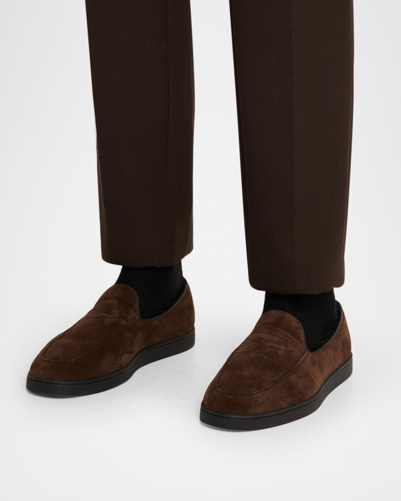 Church's Men's Pebbles Shearling-Lined Suede Loafers outlook