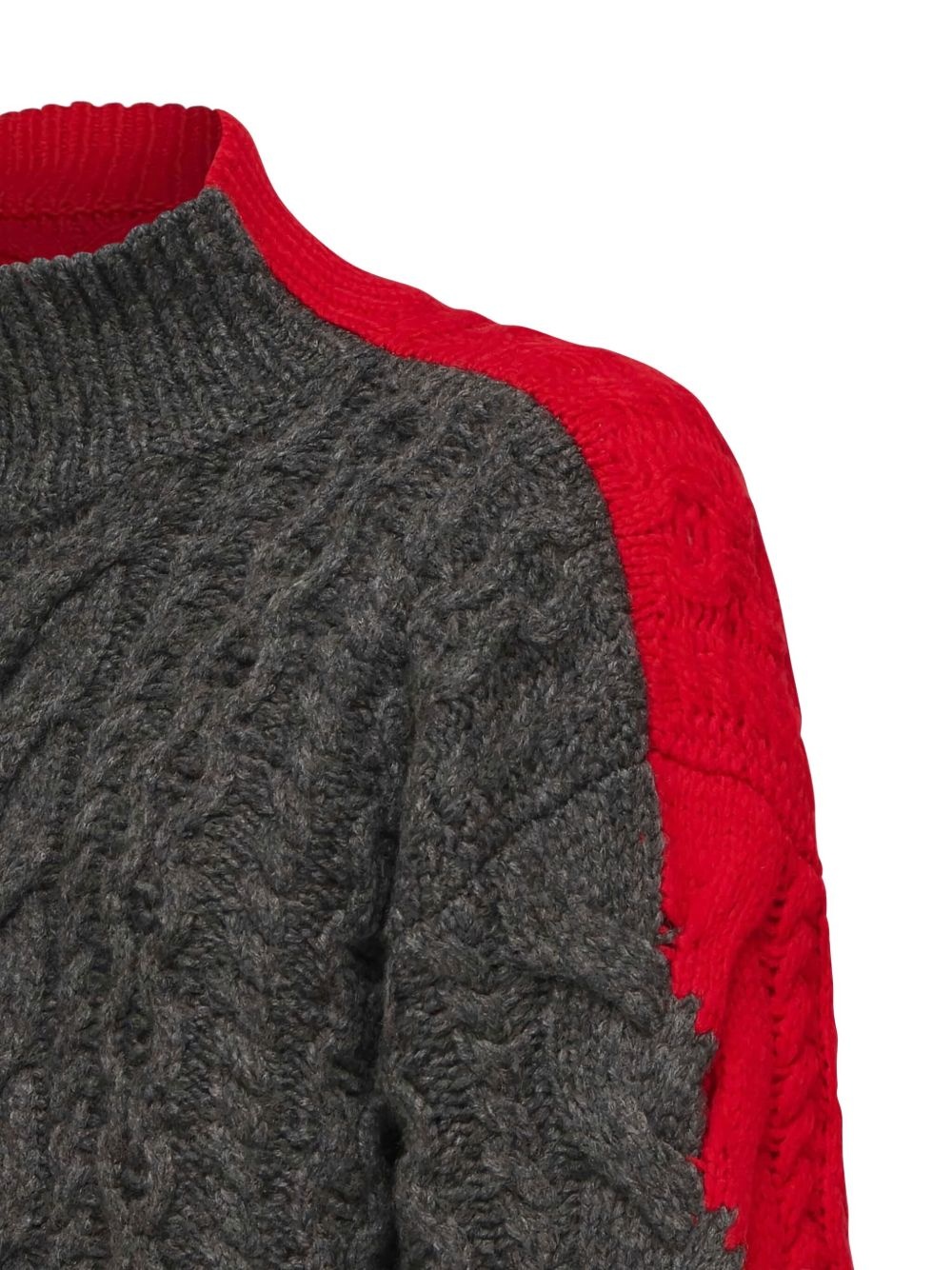 cable-knit high-neck sweater - 3