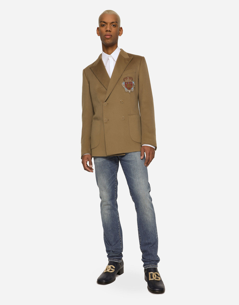 Washed 말라 붙은 stretch 청바지 와 whiskering 5