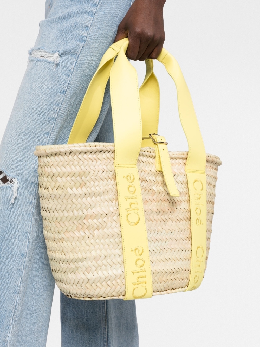 Sense small raffia tote bag - 3