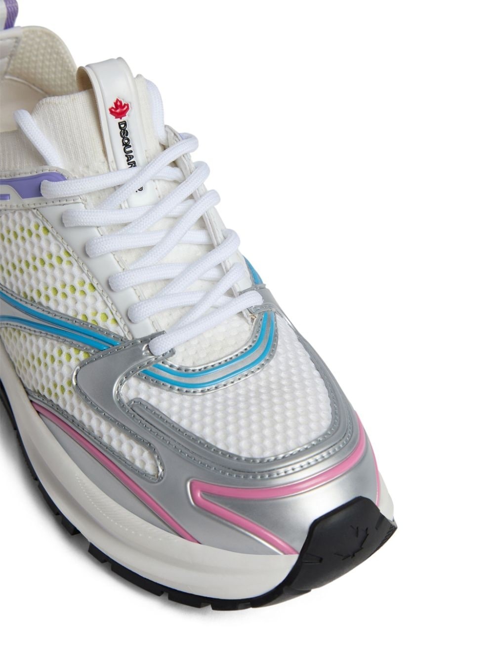 Dash panelled lace-up sneakers - 5