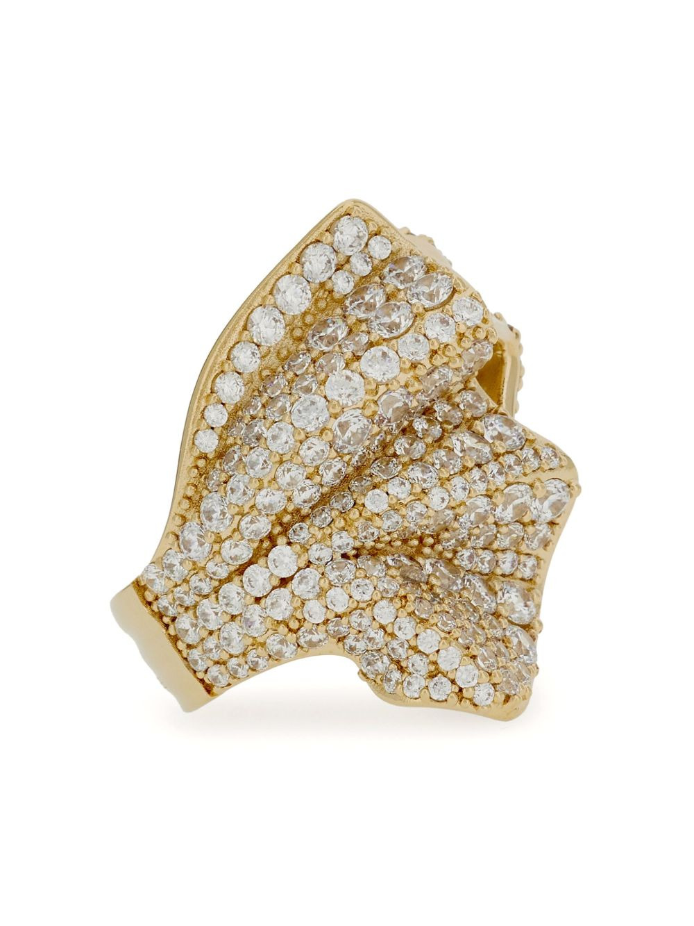 crystal-embellished ring - 4