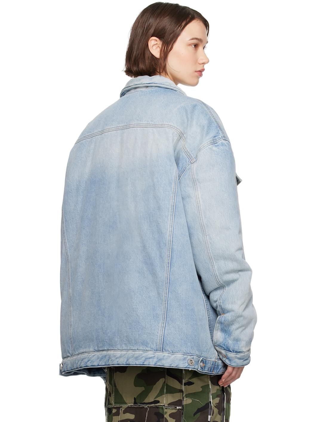 Blue Puffer Denim Jacket - 3