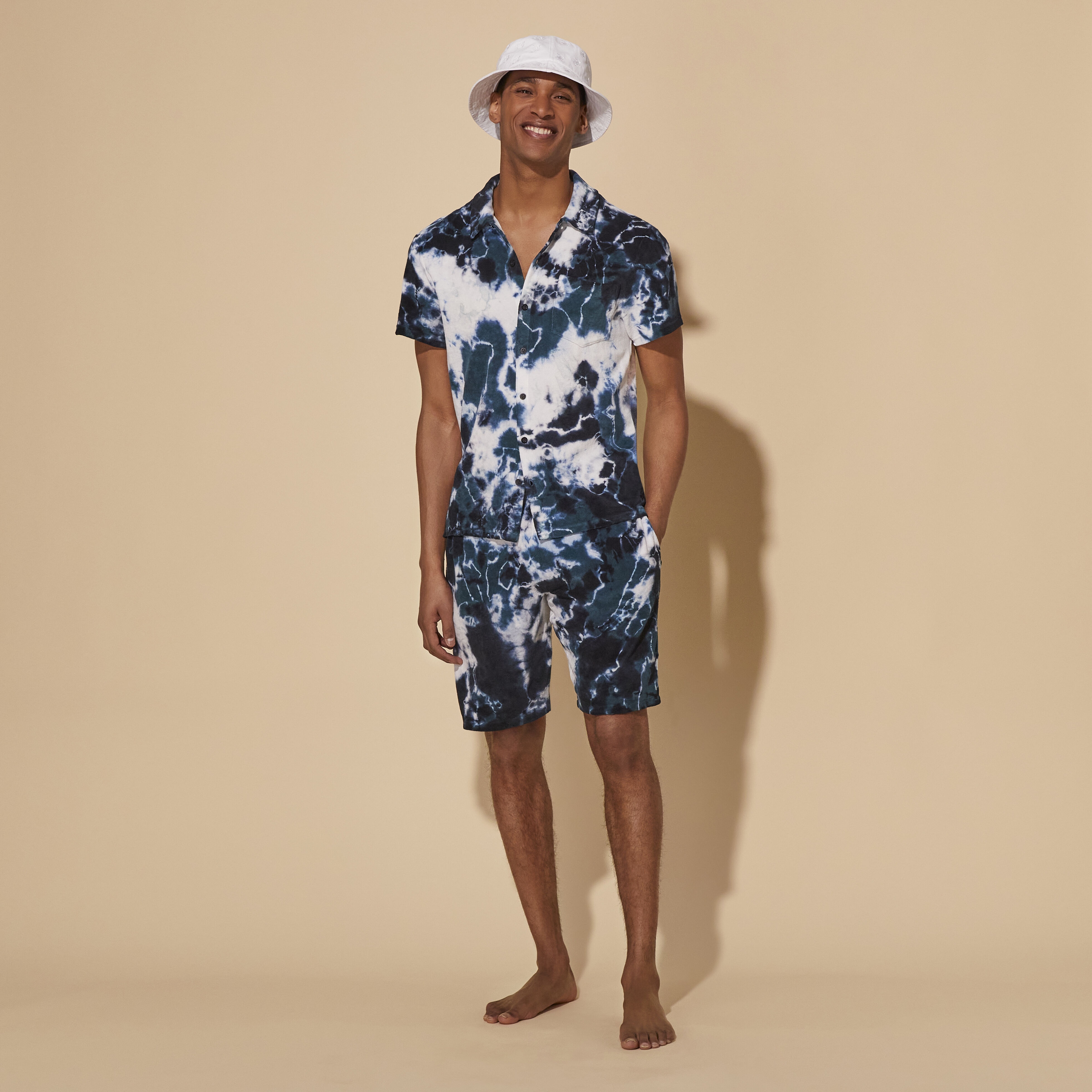 Men Bowling Terry Shirt Rough Ocean Tie & Dye - 6