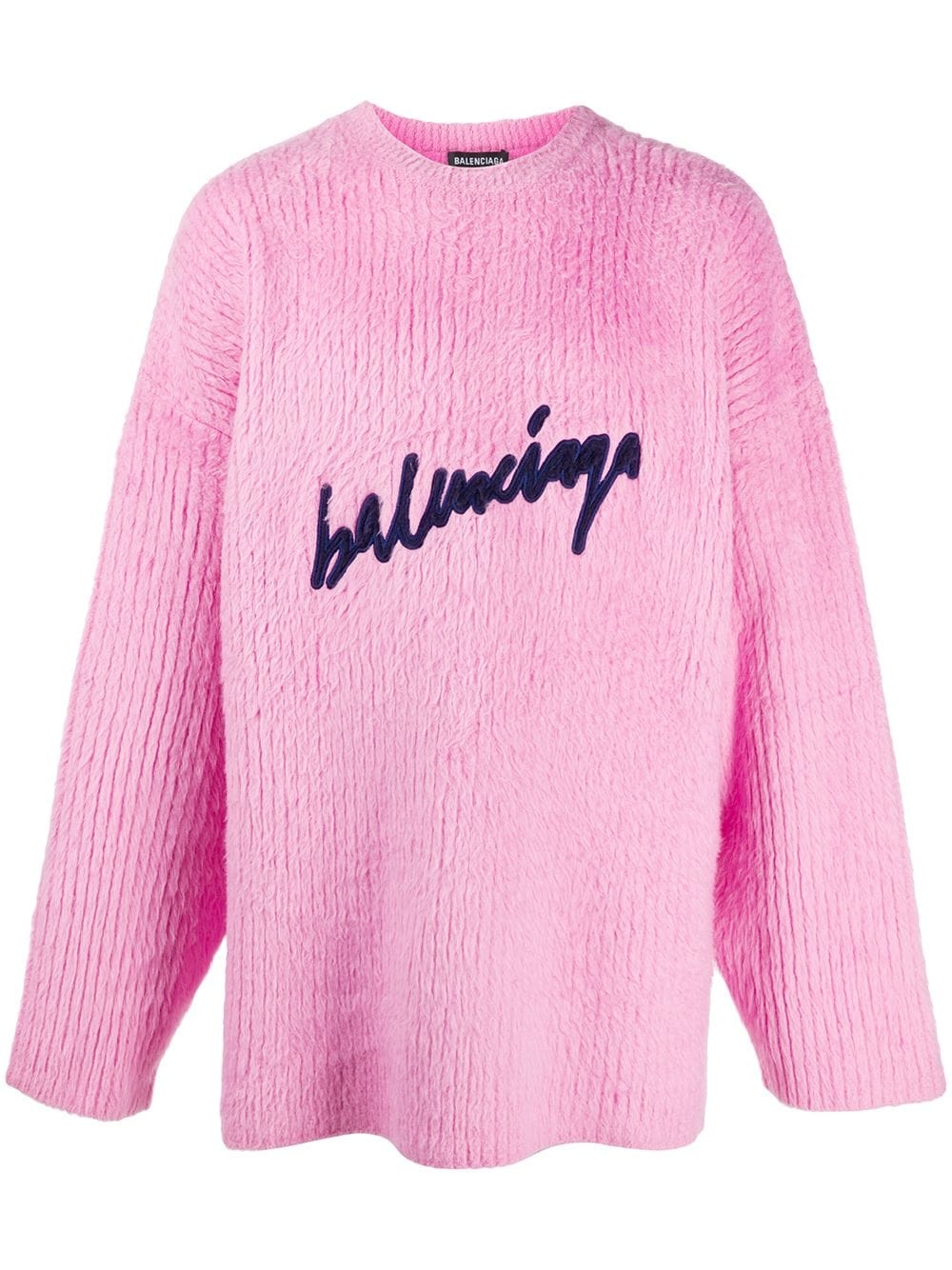 logo-embroidered crew-neck jumper - 1