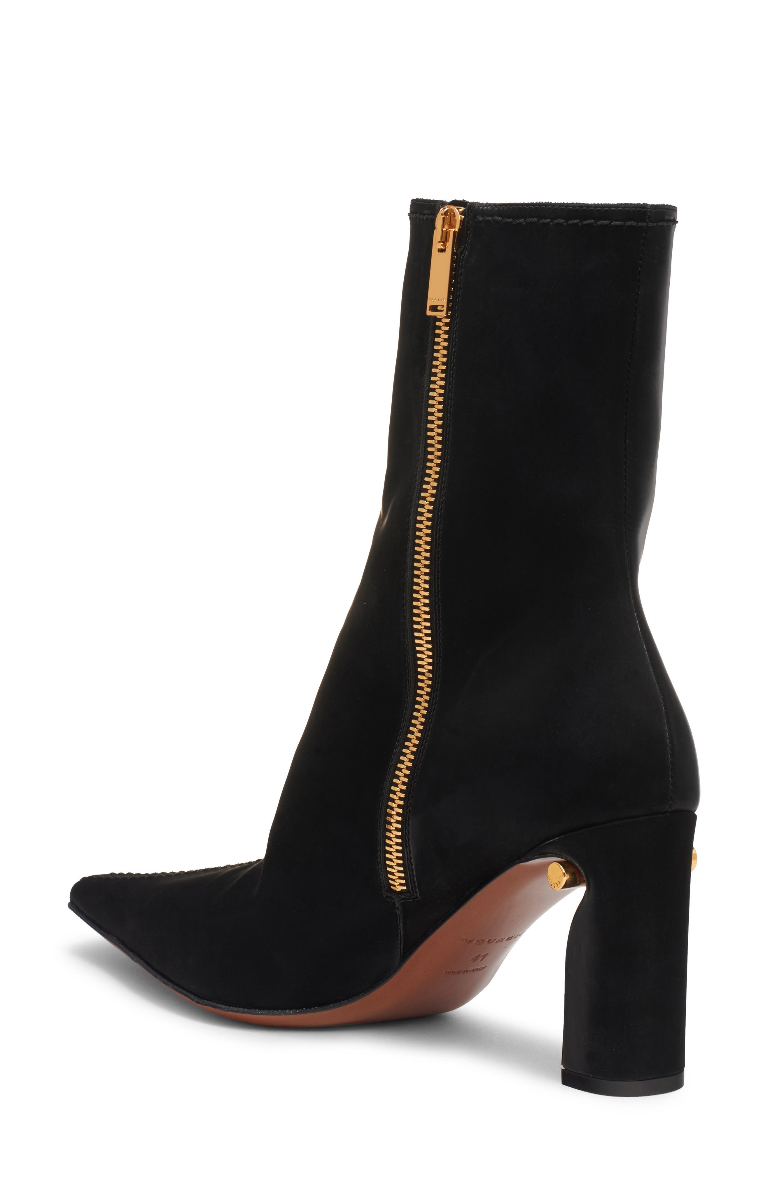 McQueen Block Heel Bootie in Black/Gold at Nordstrom - 2