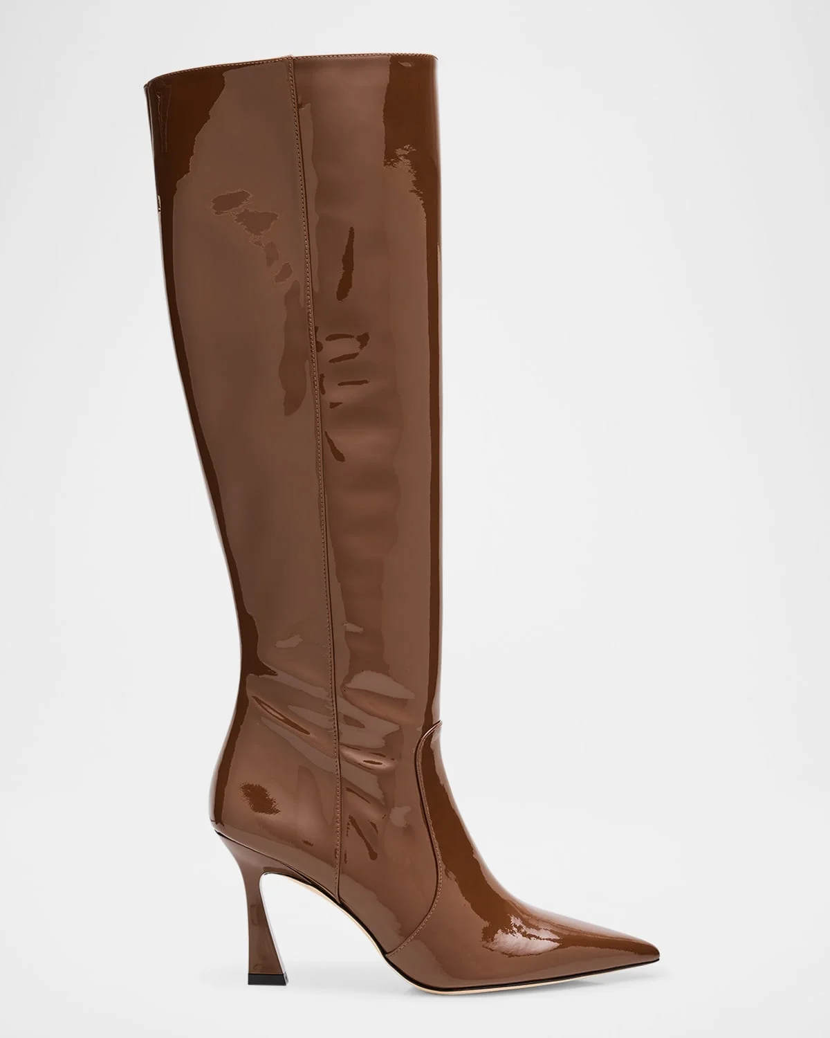 85mm Vinnie Patent Leather Knee-High Boots - 1
