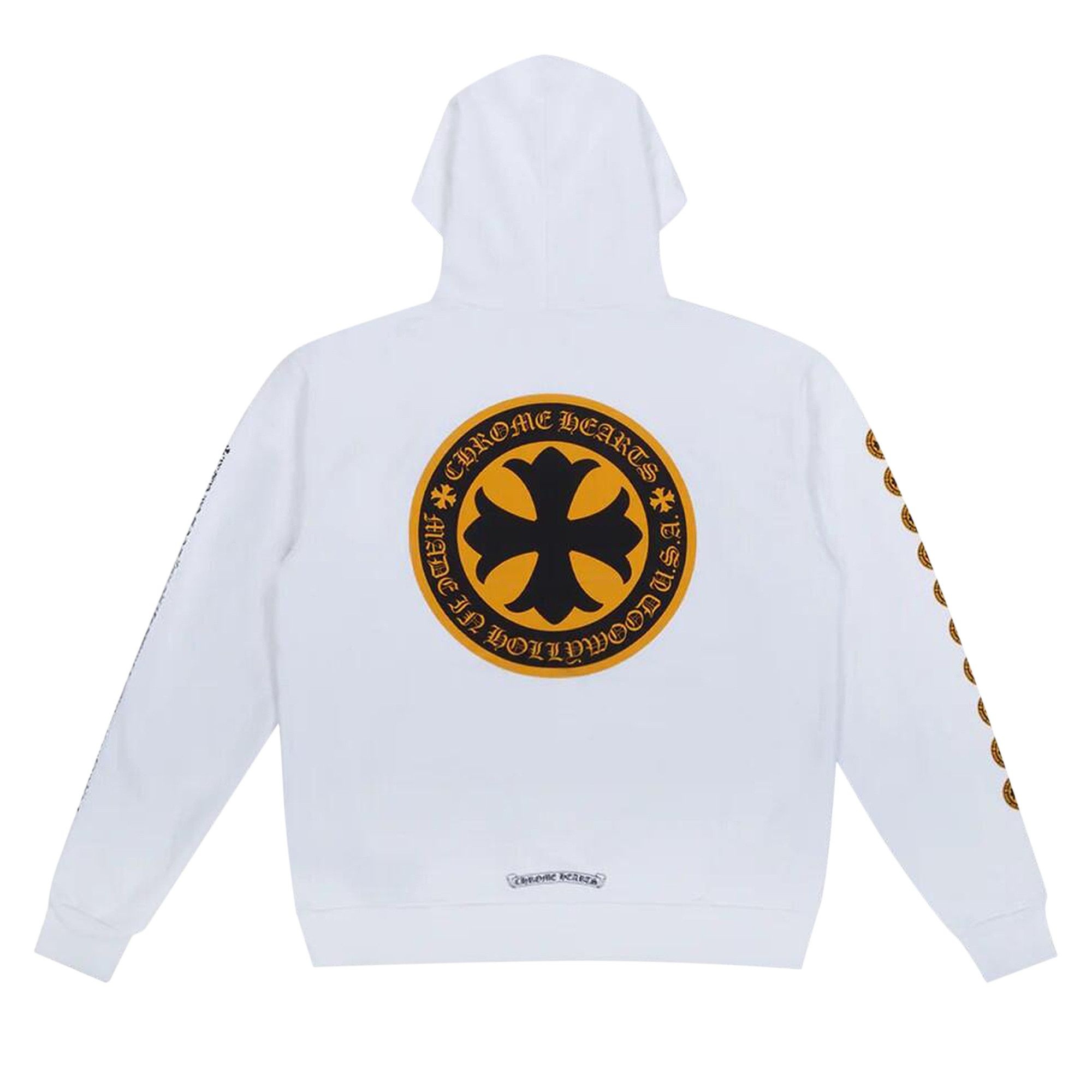 Chrome Hearts Cross Sweatshirt 'White/Yellow' - 2