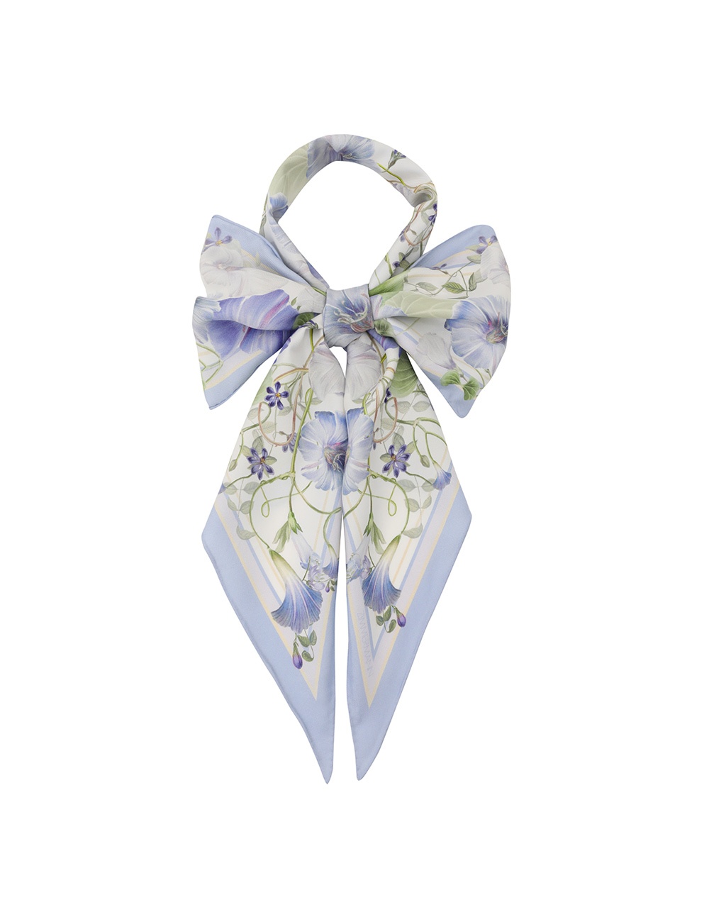 PRINTED SILK NECK SCARF - 1