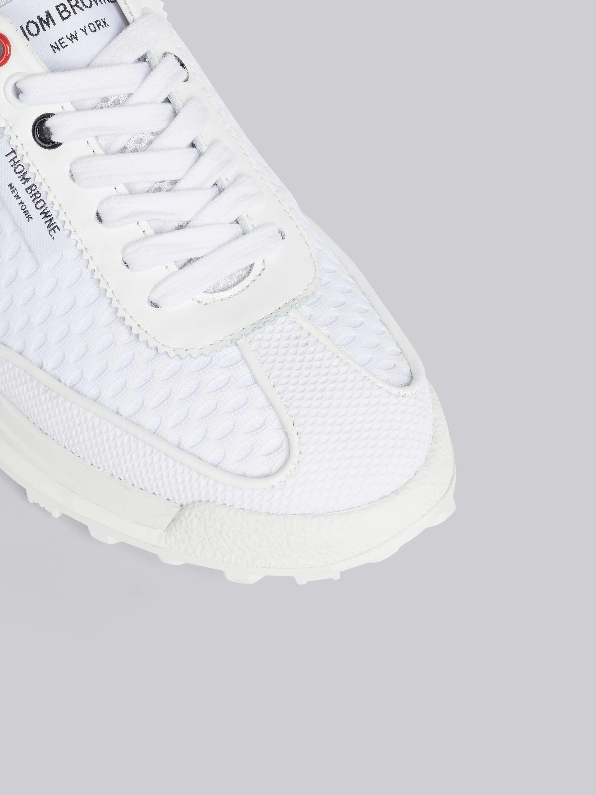 White Heavy Athletic Mesh Tech Runner - 2