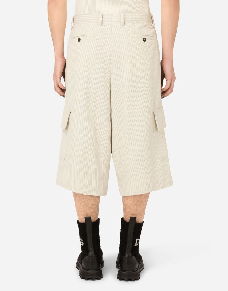 Corduroy cargo shorts - 2