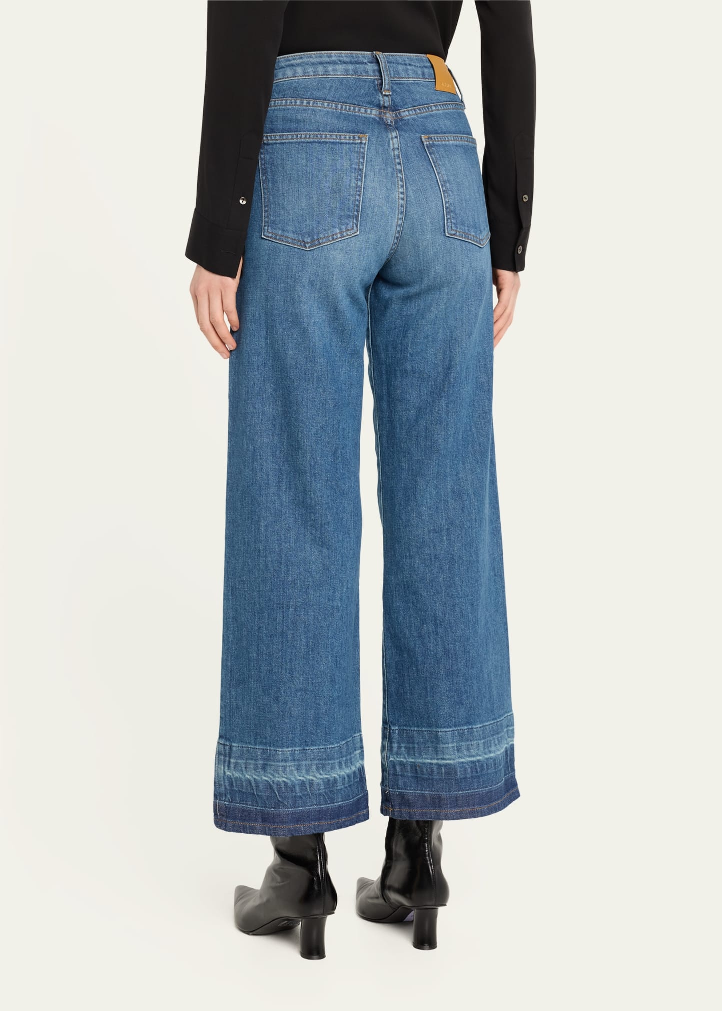 Jude Mid-Rise Cropped Wide-Leg Denim Jeans - 3