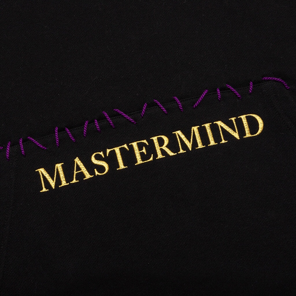 MASTERMIND WORLD HAND STITCHED HOODIE - BLACK - 3