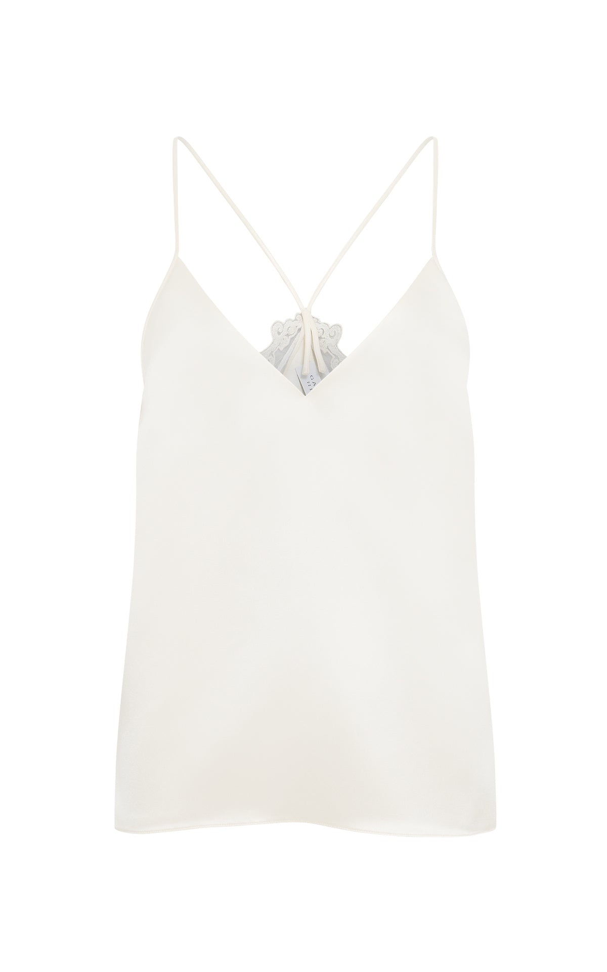 Mage Cami Top in Ivory Silk Satin - 1