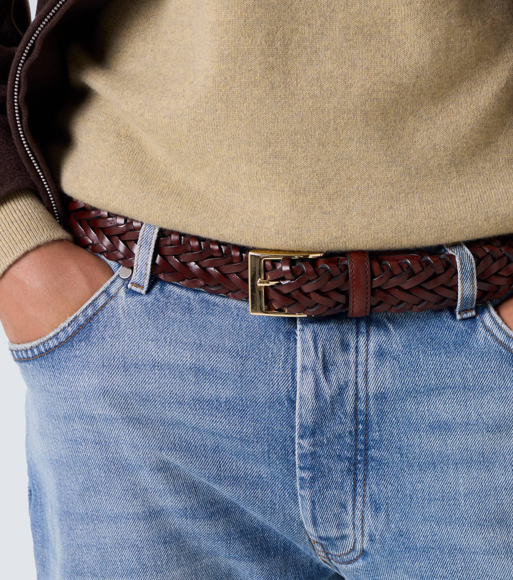 Braided leather belt - 3