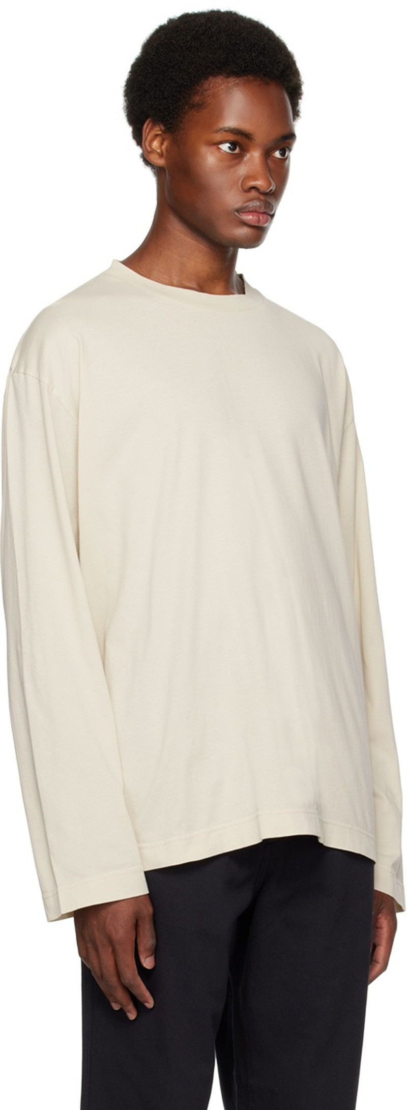 HOPE Beige Flame Long Sleeve T-Shirt outlook