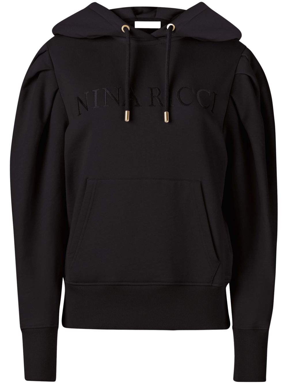 embossed logo hoodie - 1