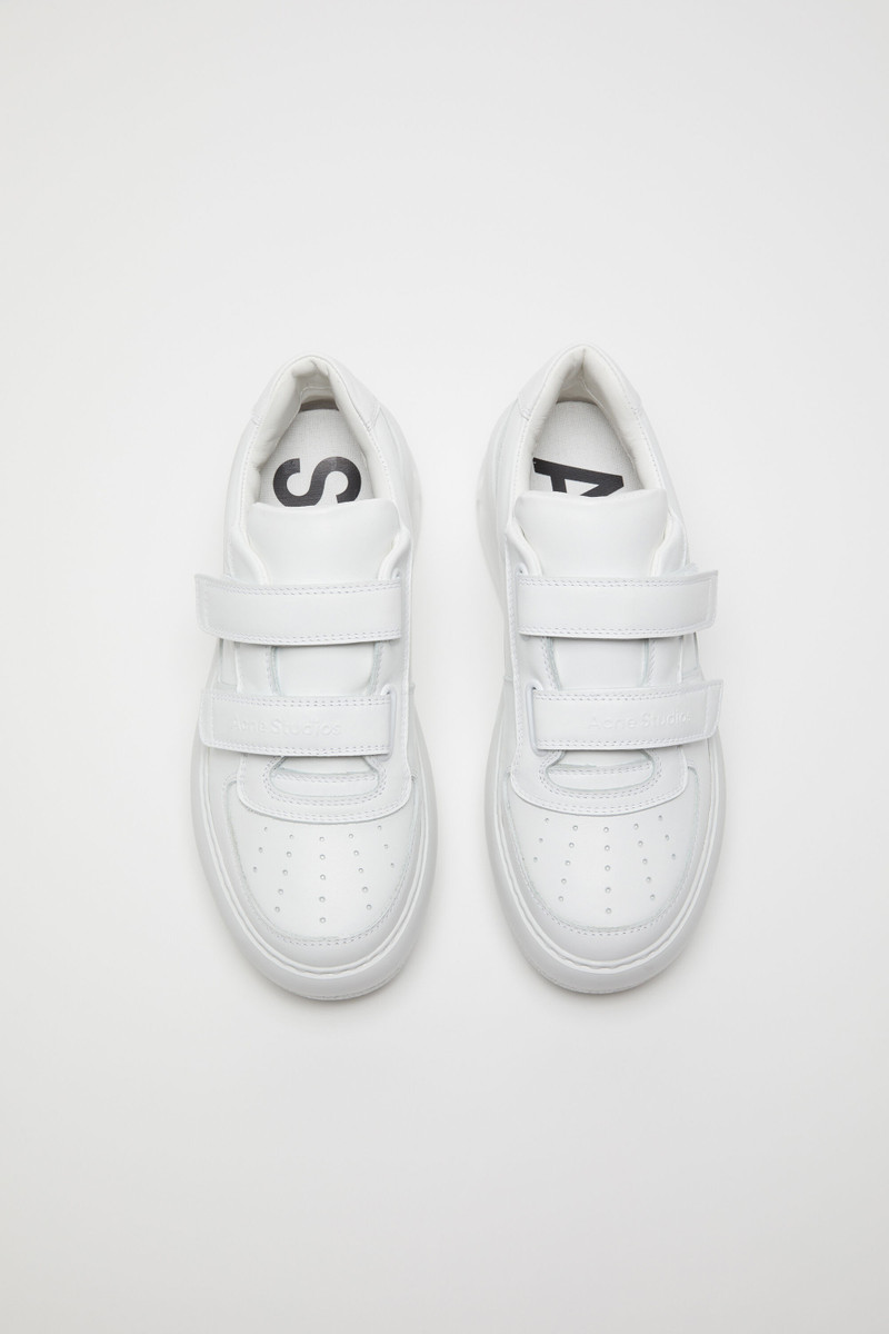 Acne Studios Velcro strap platform sneakers - Optic white/optic white outlook