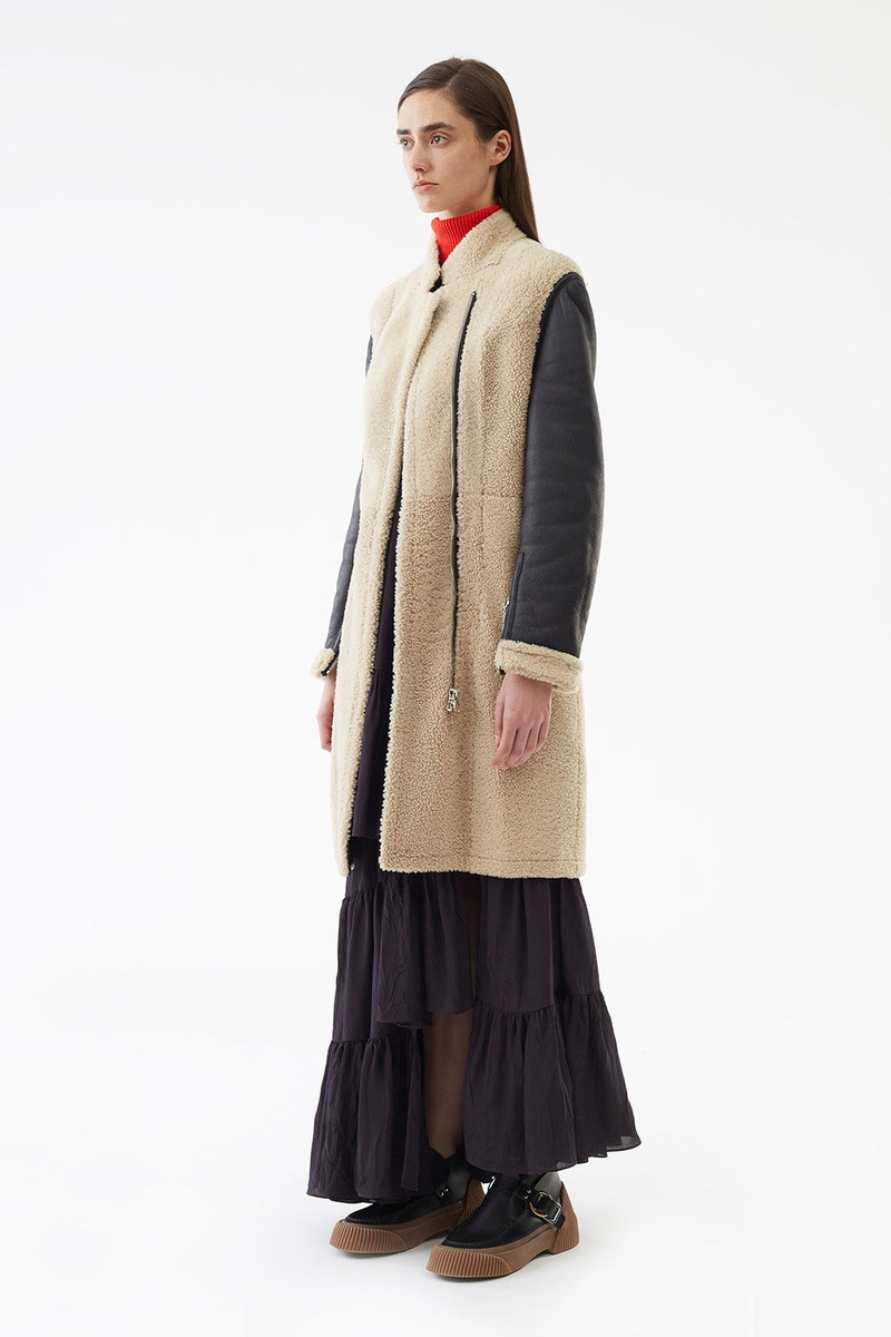 3.1 Phillip Lim Collarless Shearling Coat outlook