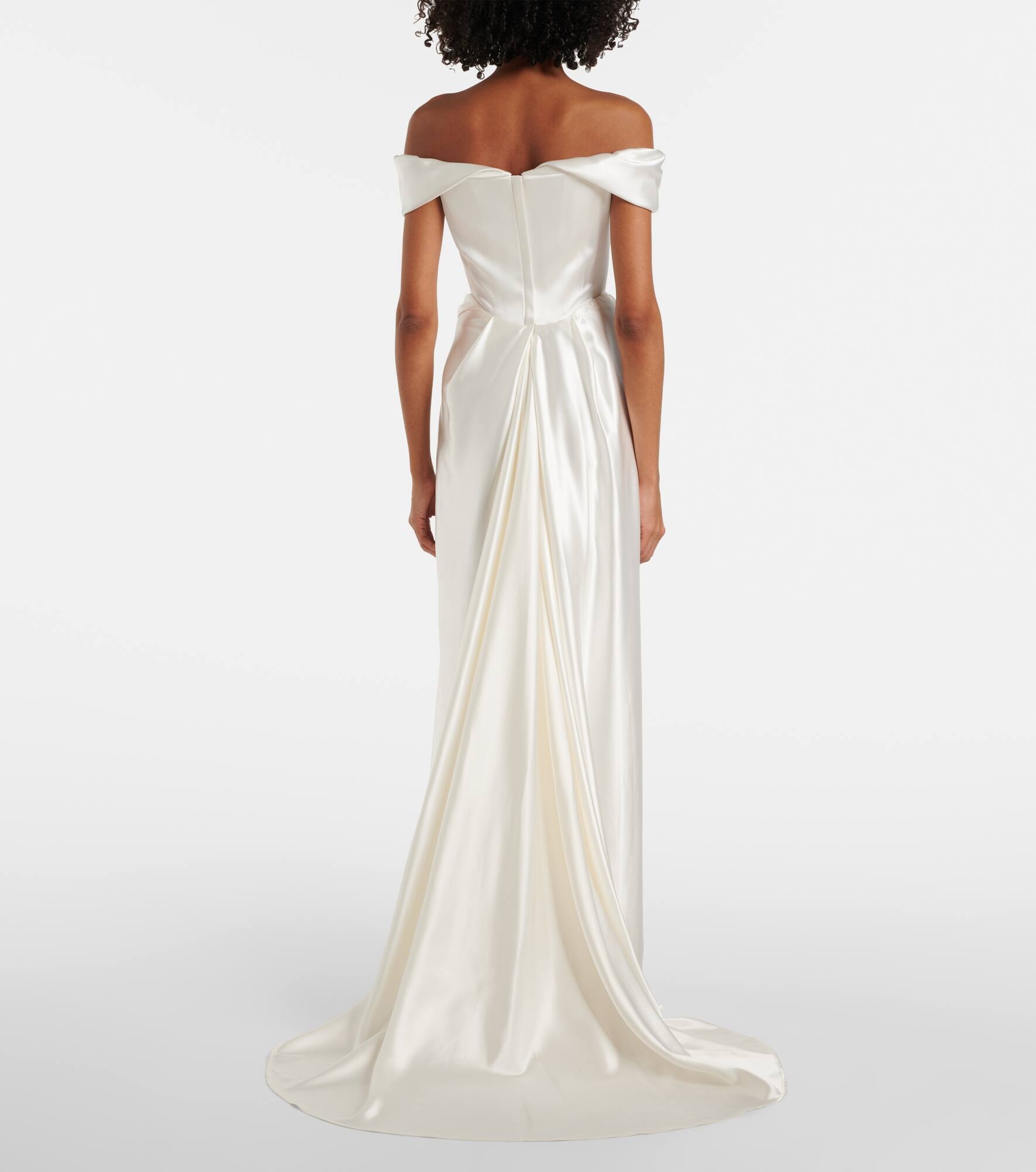 Bridal Mabel silk satin bustier gown - 3