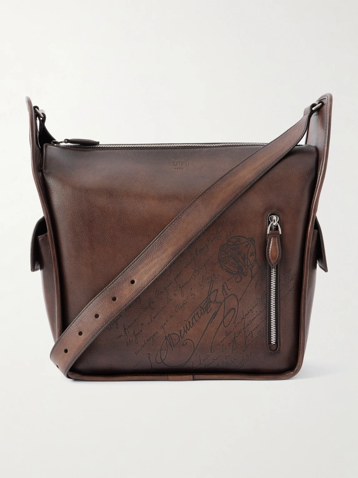 Périple Scritto Full-Grain Venezia Leather Messenger Bag - 1