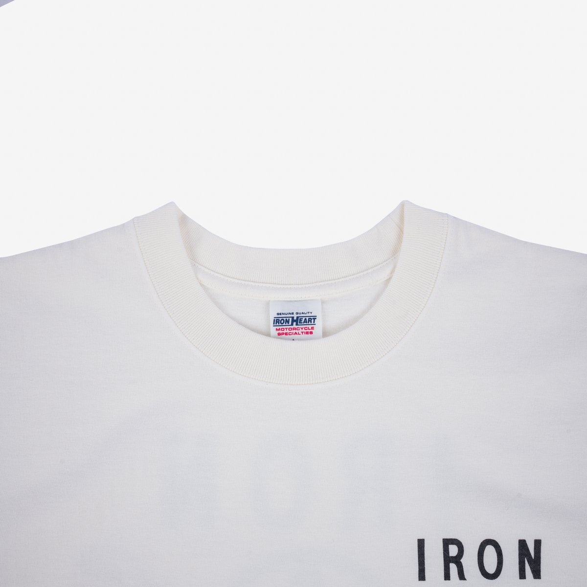 IHT-2406-WHT 7.5oz Printed Loopwheel Crew Neck T-Shirt - White - 8