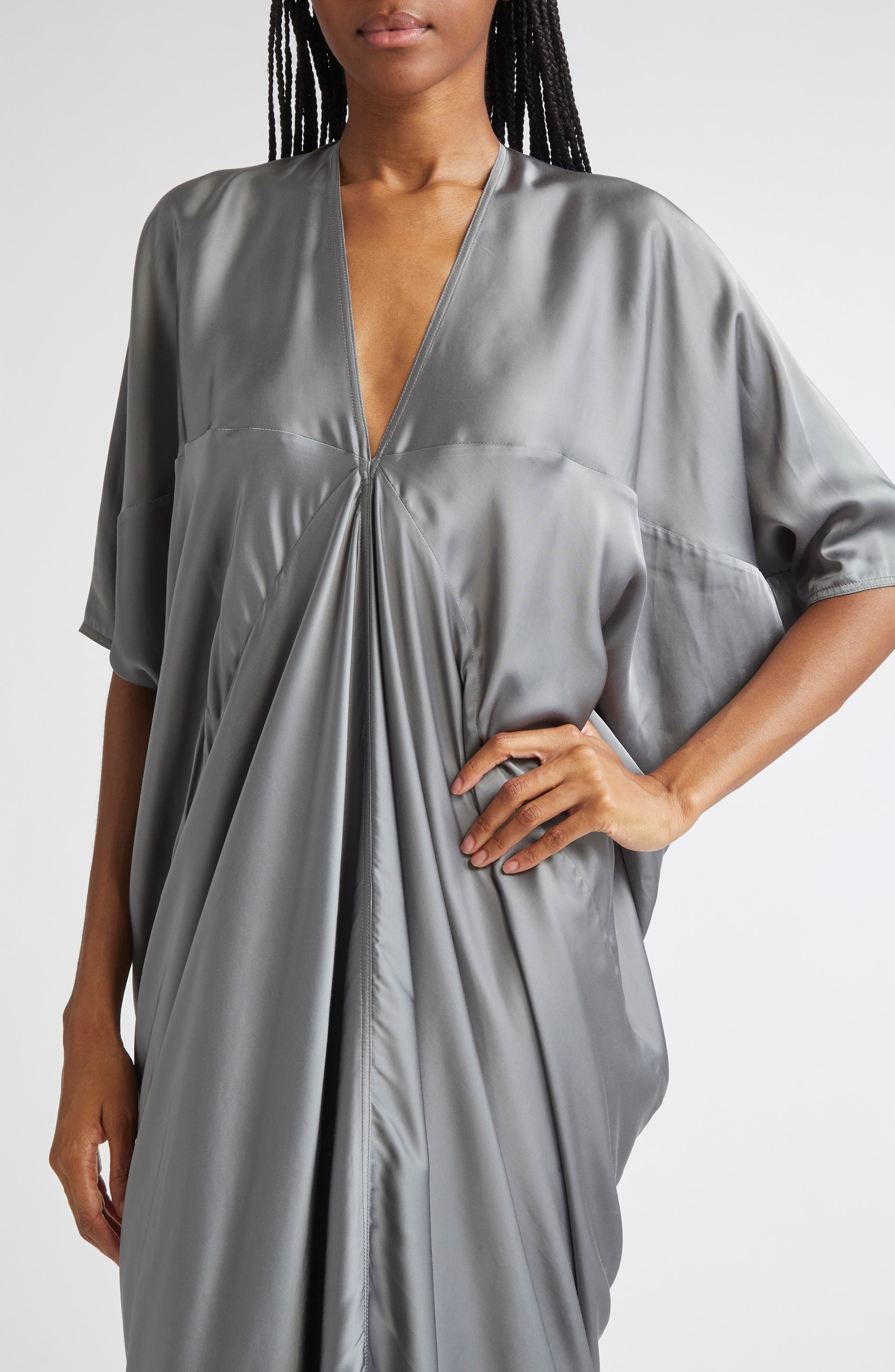 Rick Owens Kite Charmeuse Gown in Washed Indigo at Nordstrom - 4