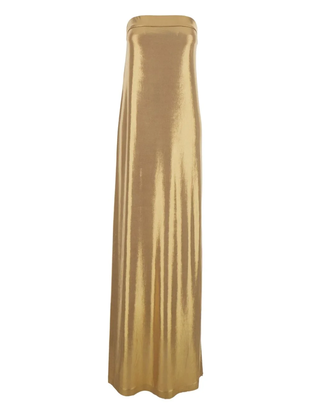 metallic side-slit gown - 1