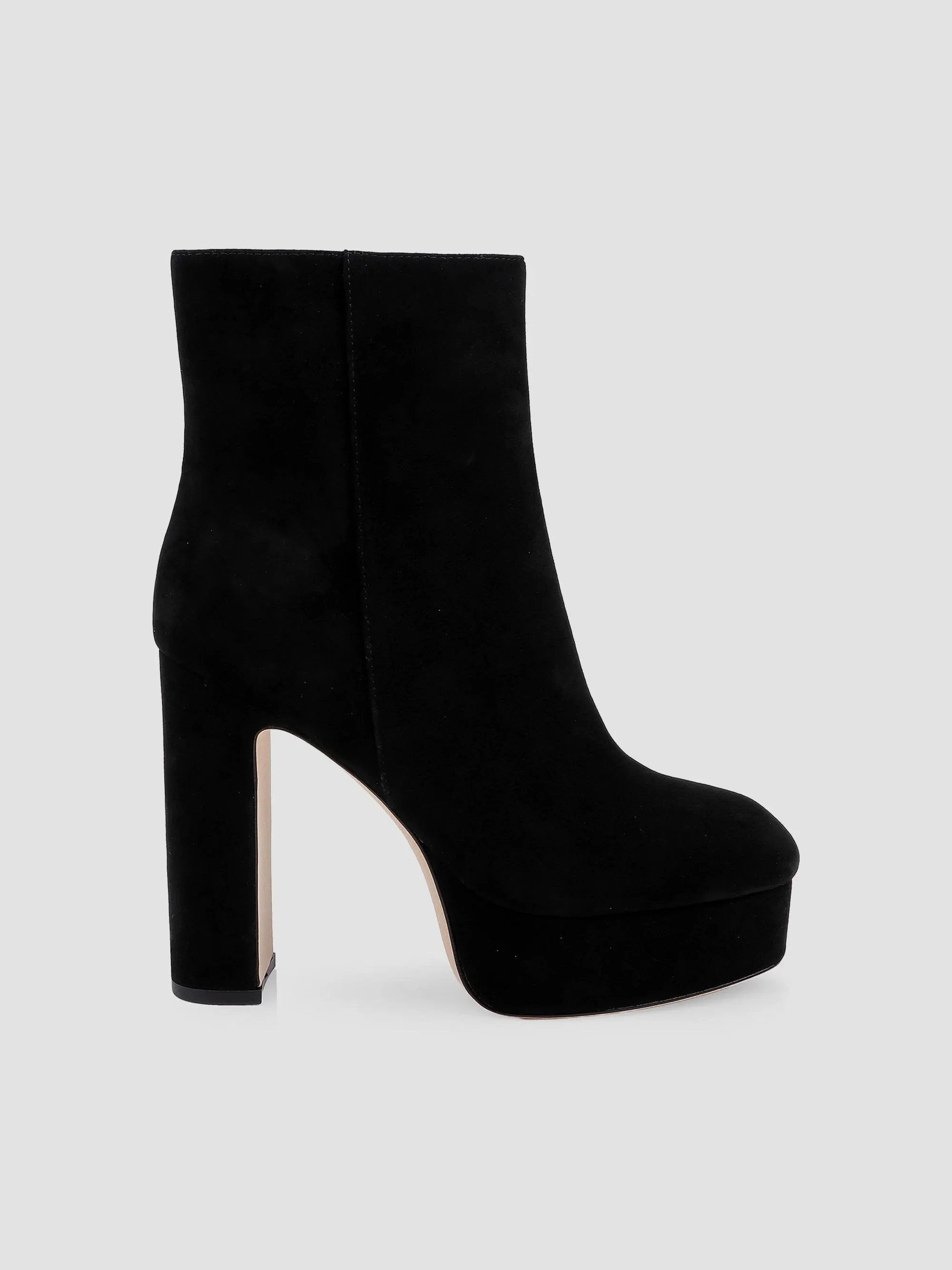 Women's Soho 30MM Suede Platform Ankle Boots - Black Suede - 1