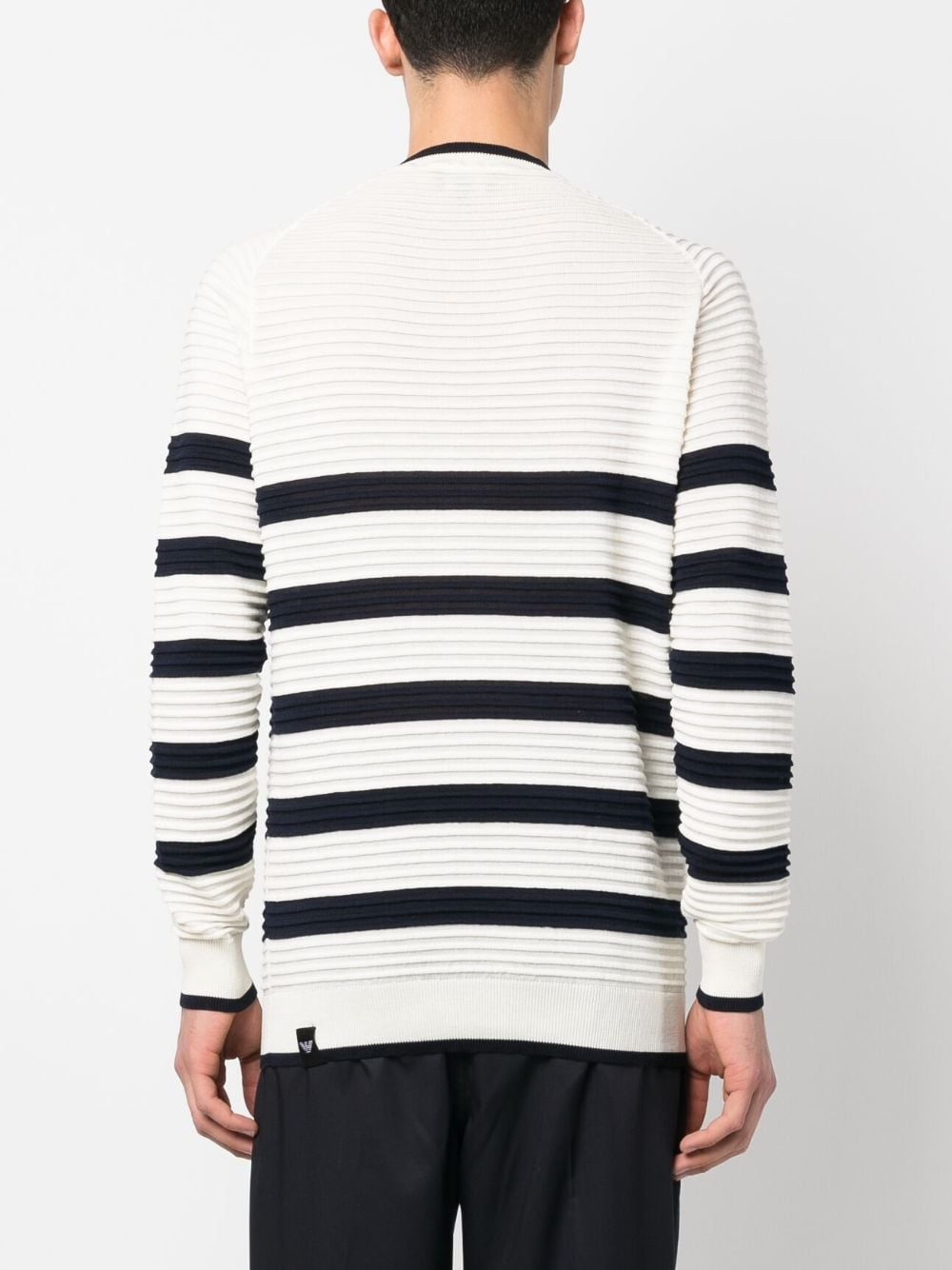 striped ribbed-knit sweatshirt - 4