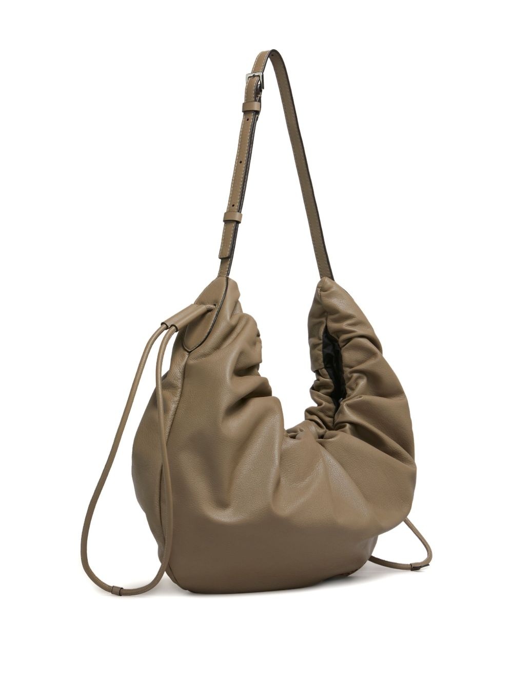 Scrunchie leather shoulder bag - 4