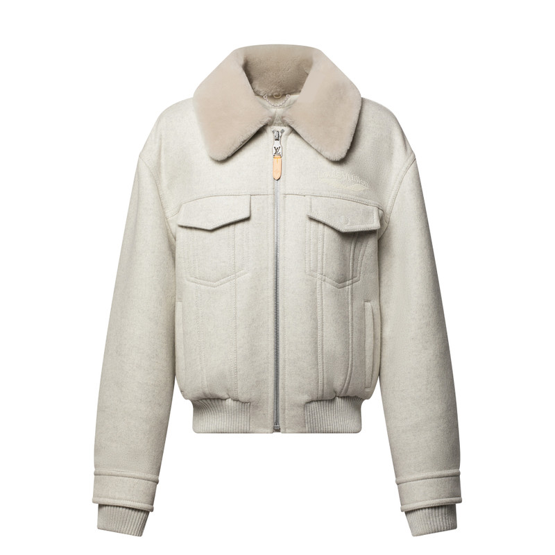 Wool Blouson With Shearling Collar 1