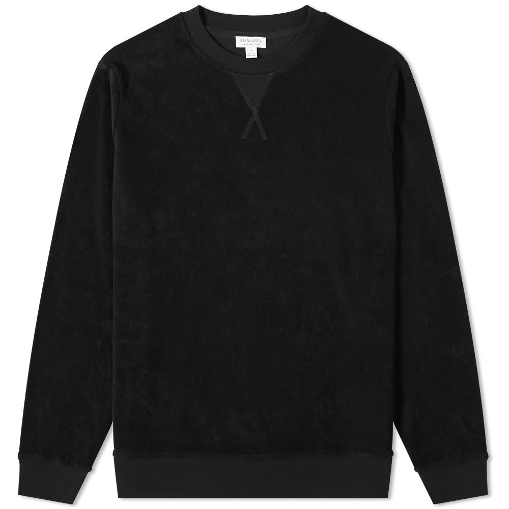 Sunspel Towelling Crew Sweat - 1