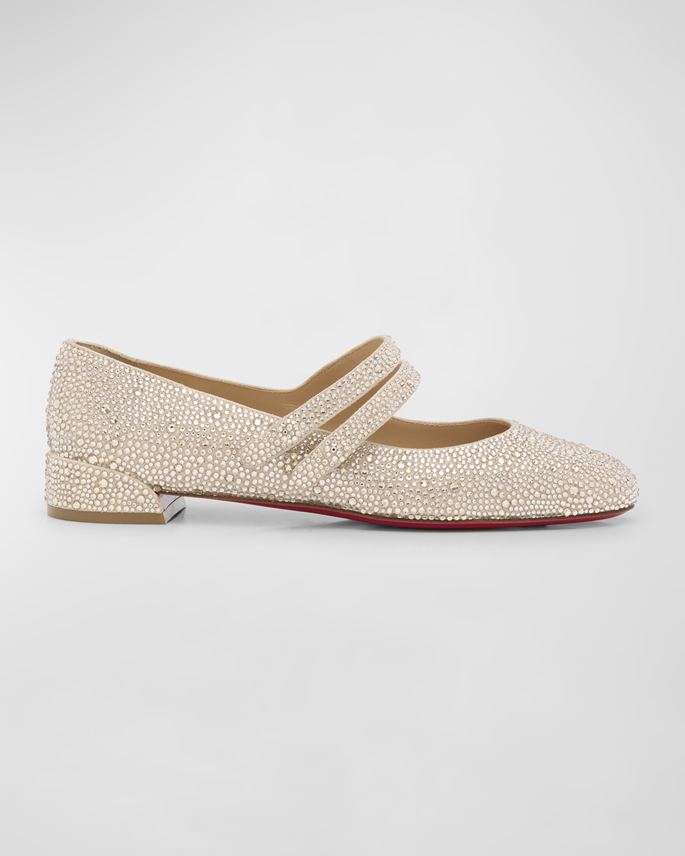 Sweet Jane Strass Red Sole Ballerina Flats - 1