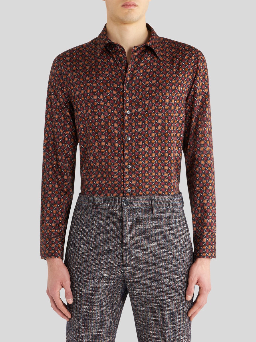 SHIRT WITH TIE PRINT PATTERN - 2